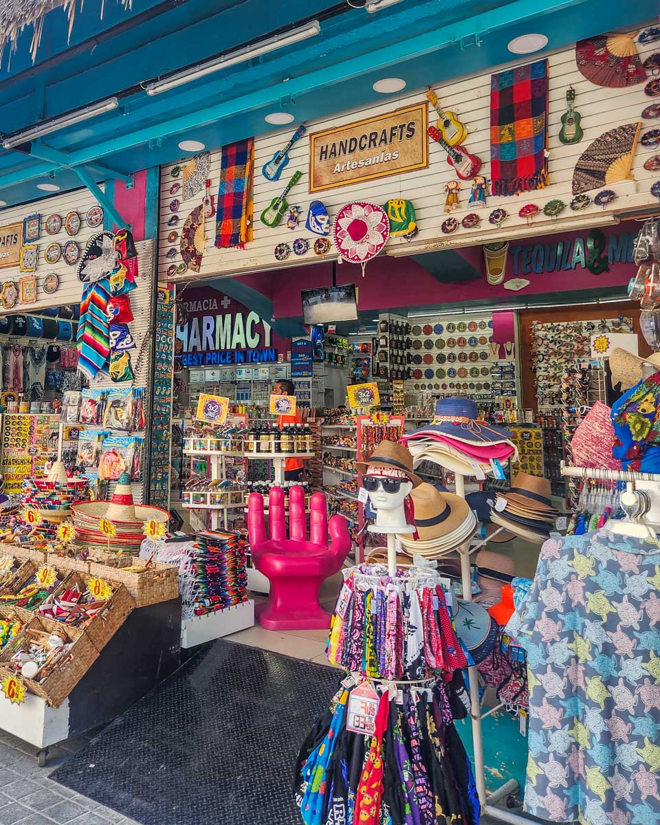 A shop selling gifts in Playa del carmen, Mexico