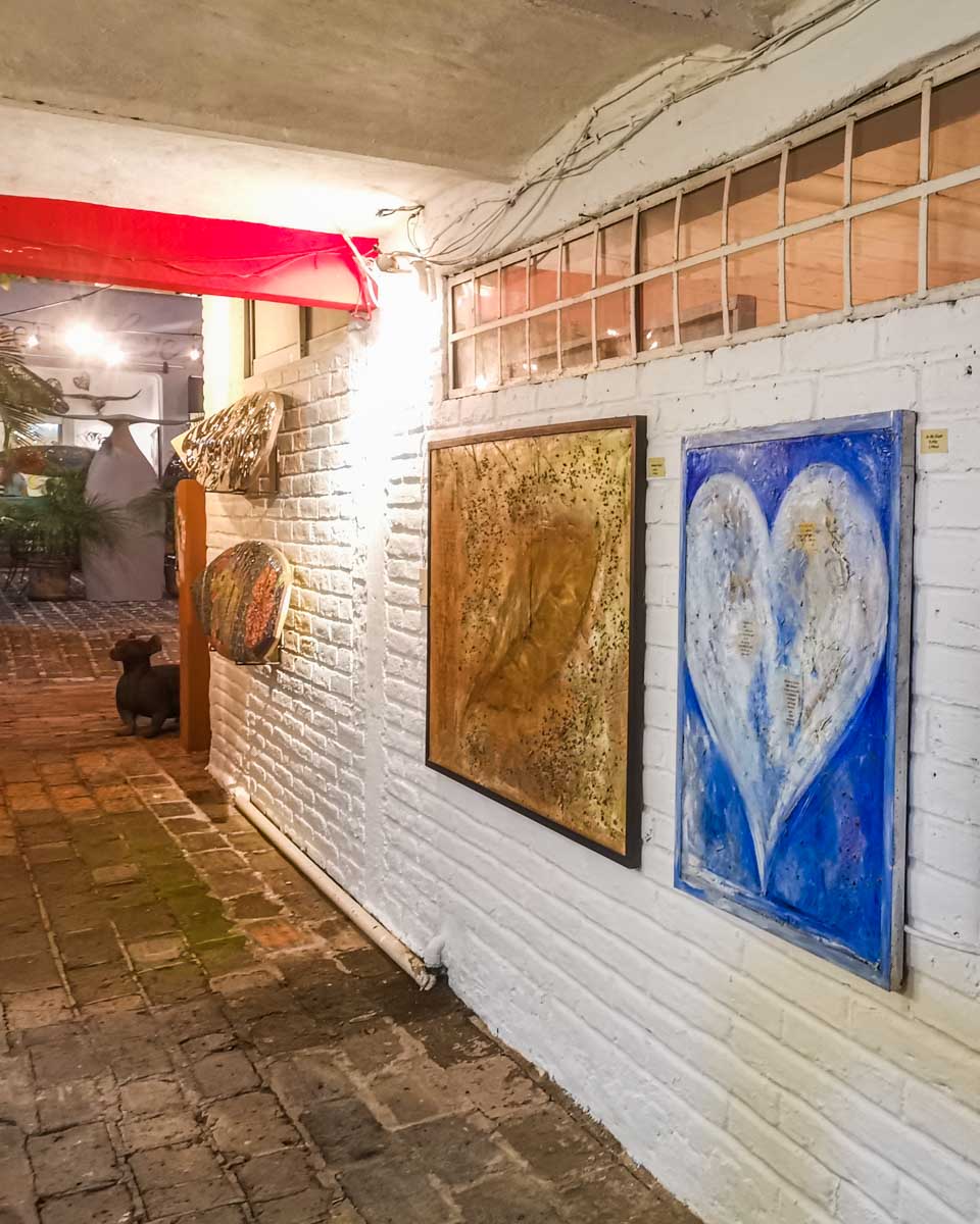 An art display at the Bucerias Art Walk