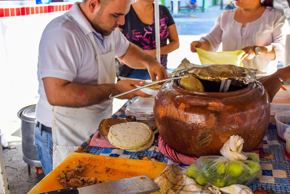 An authentic taco stand in Playa del Carmen, Mexico