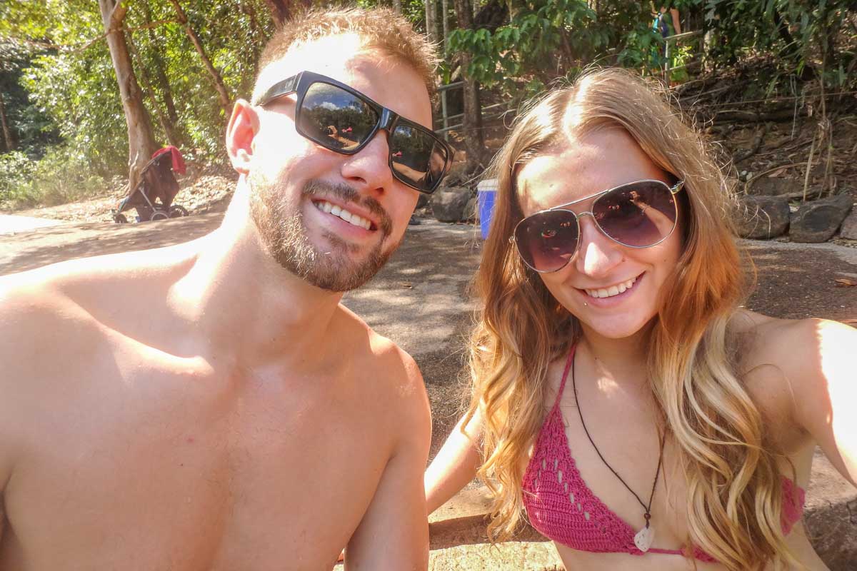 Bailey and Daniel take a selfie in Kakadu NP