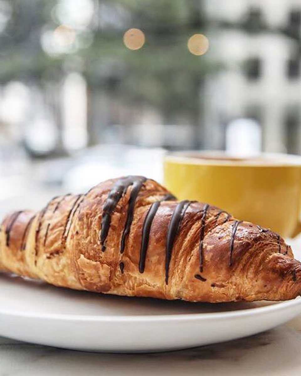 Blenz Coffee and Croissant in Whistler, BC, Canada 