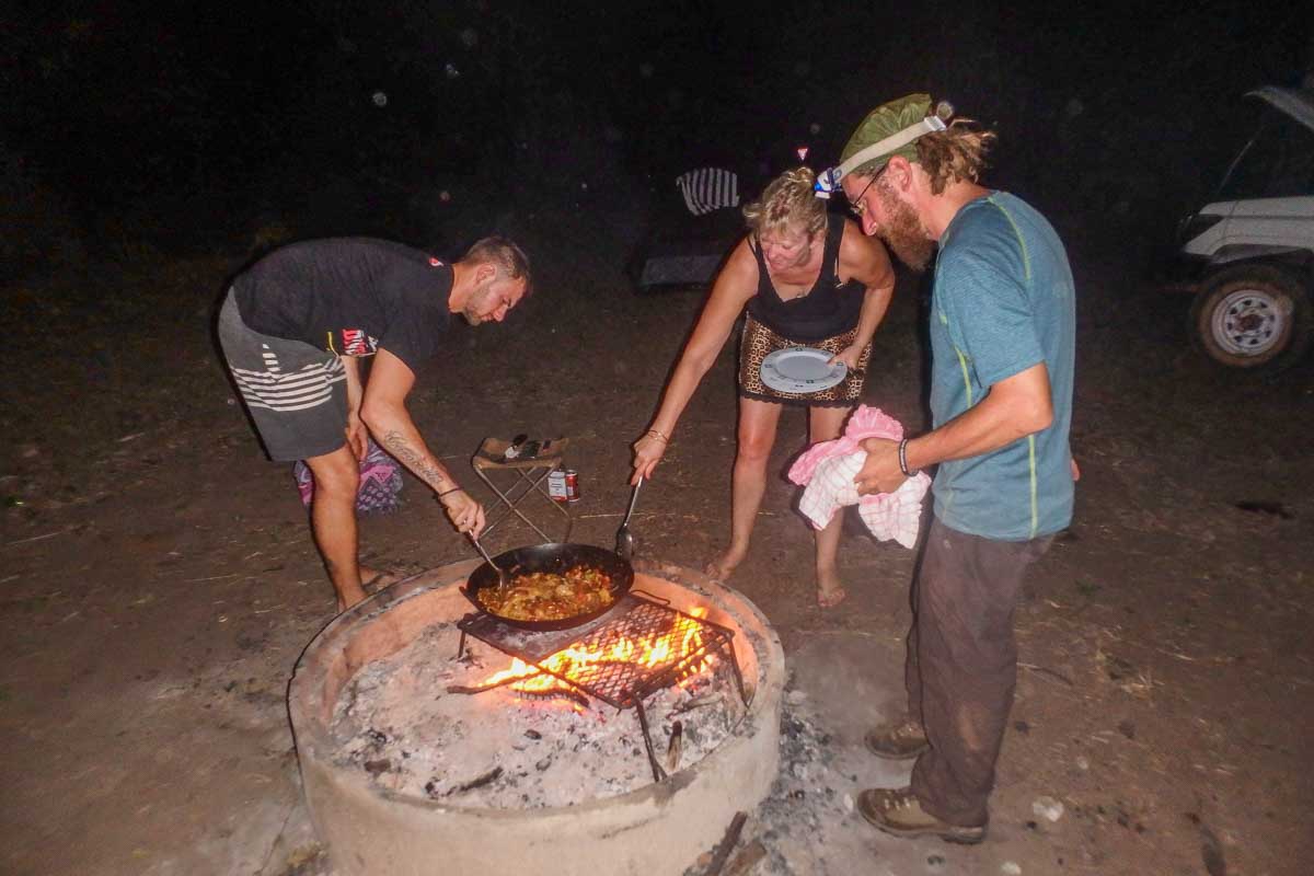 Cooking food at a campsite in Kakadu National Park