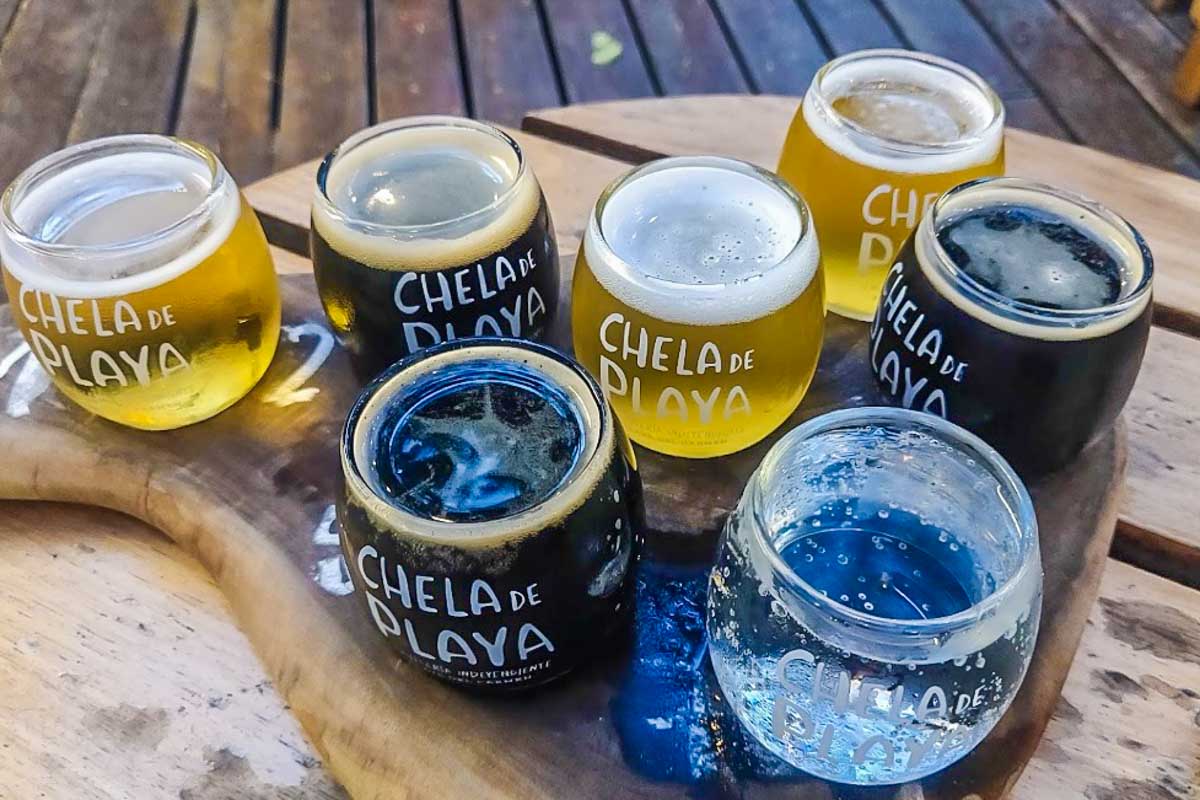 Craft beer at Chela del Playa in Playa del Carmen