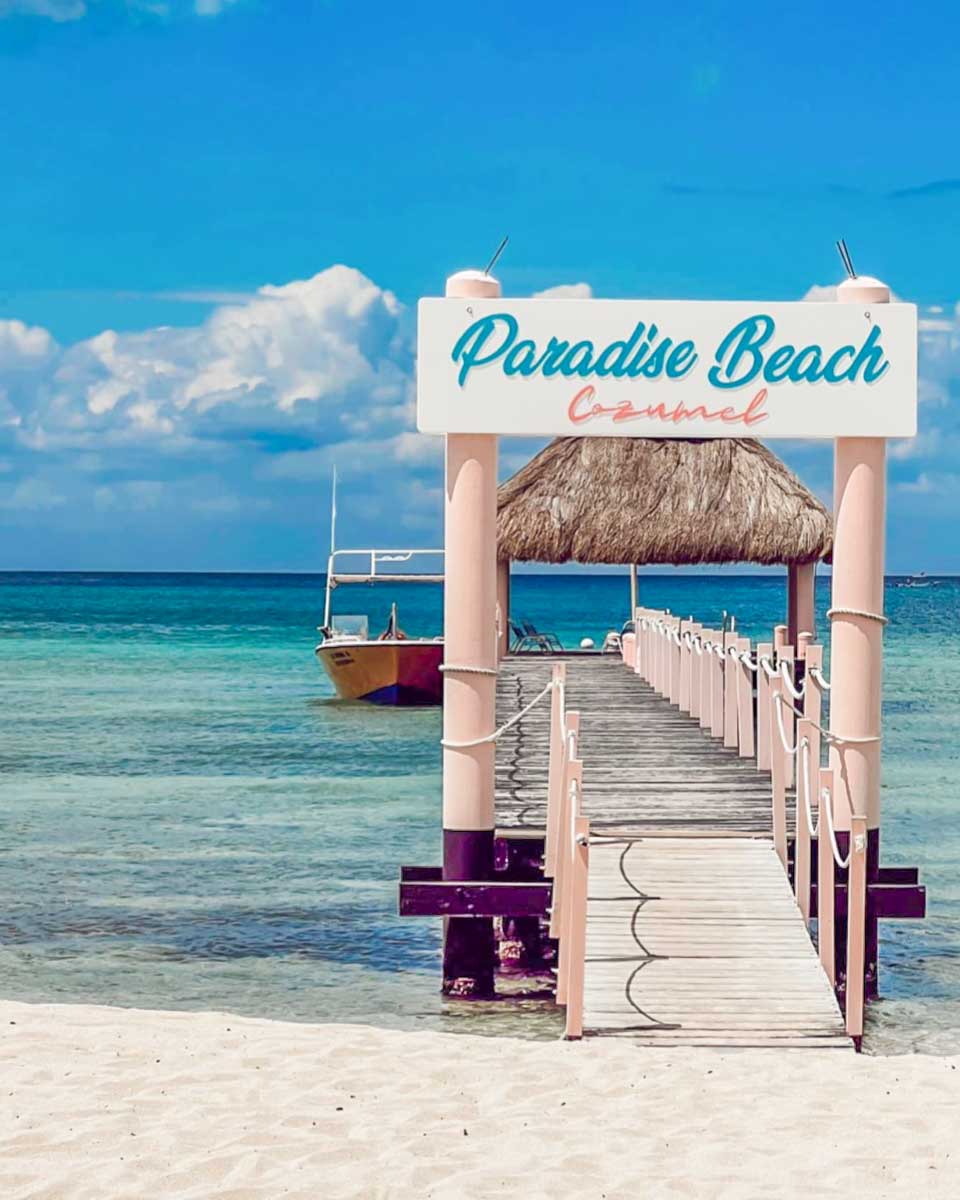 Paradise Beach club jetty Cozumel