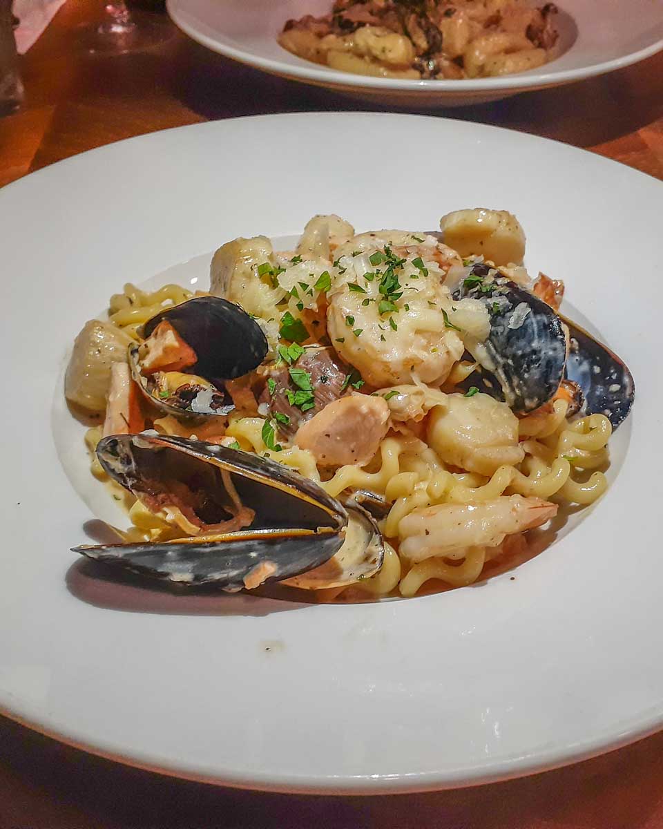 Seafood pasta at Vaticano Cucina, Edmonton