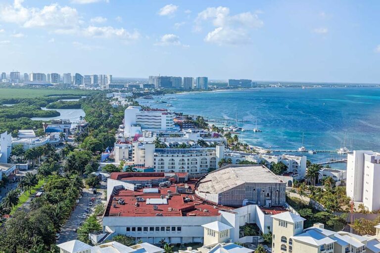 View from the Cancun Scenic Tower over the Mayan riviera!