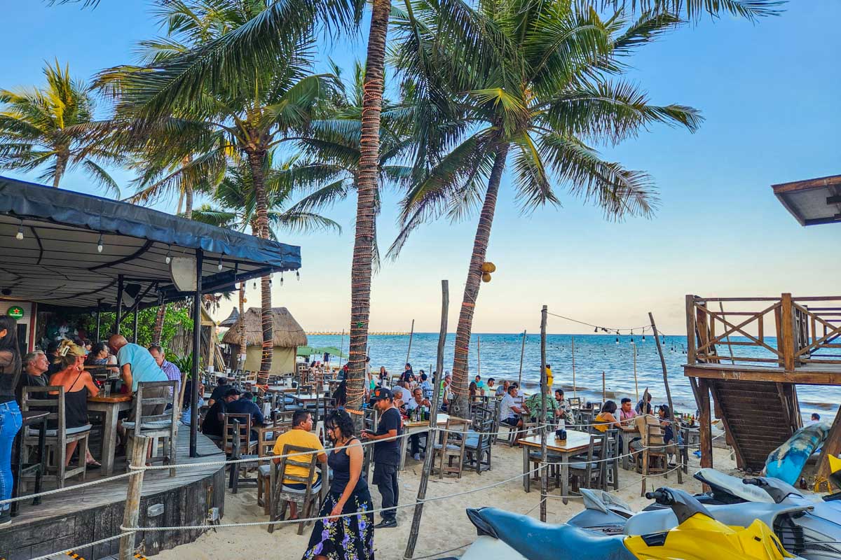 Zenzi Beach Club in Playa del Carmen, Mexico