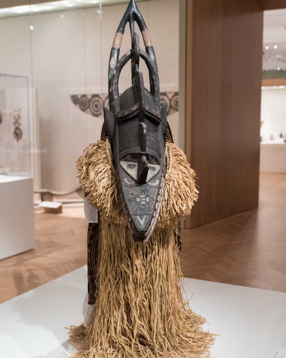 A mask at the Great Museum of the Mayan World in Merida, Mexico