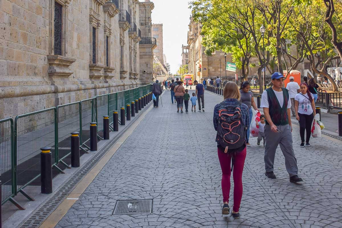 Bailey on a walking tour of Guadalajara, Mexico