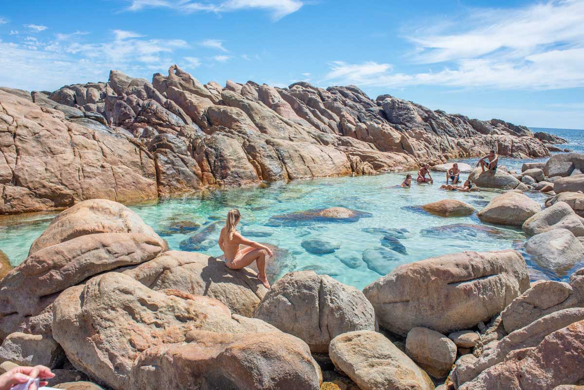 Bailey poses for a photo at Injidup Natural Spa