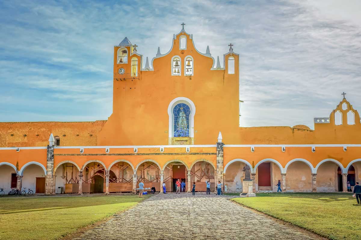 A yellow building in Izamal, Mexico