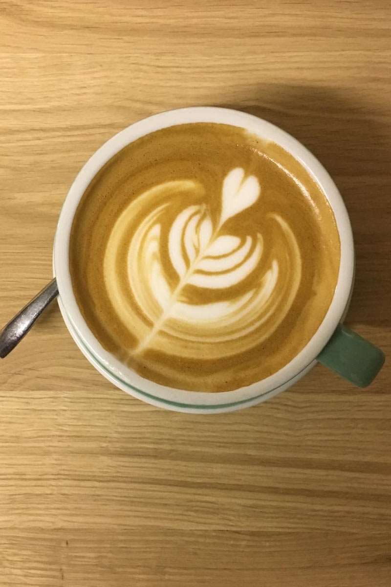 Café Latte from SnowDome Coffee Bar in Jasper, Canada