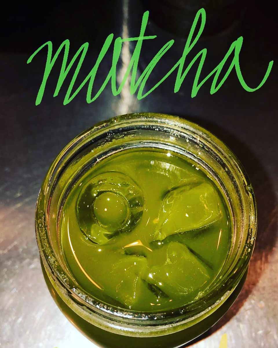 A Cup of Cold Macha at Bean to Cup Coffee House in Vernon, Canada