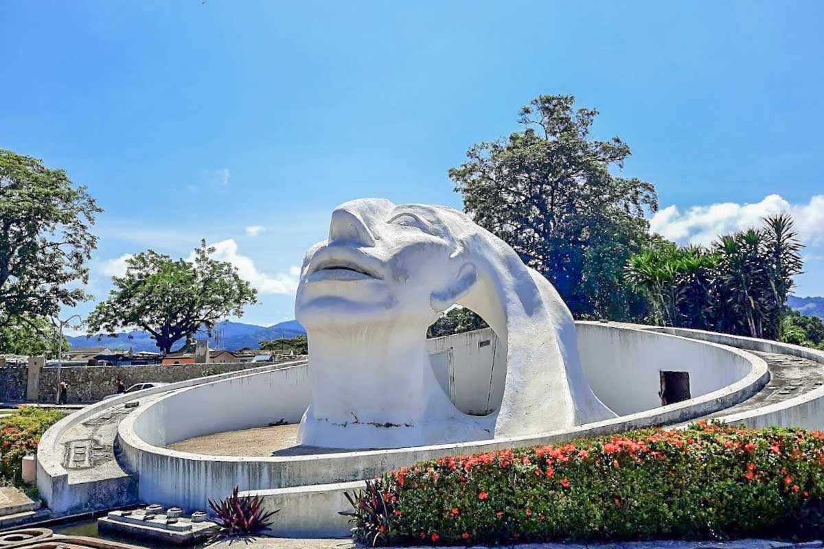 Statue in Palenque, Mexico