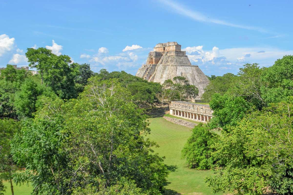 The Uxmal pyramid in Mexico