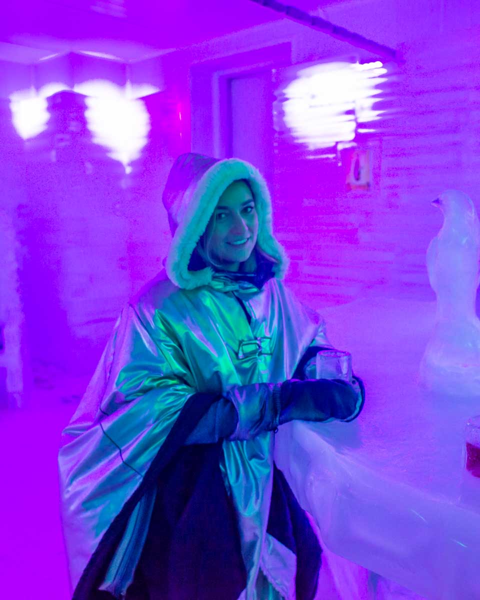 Bailey at the Isla Mujeres Ice Bar