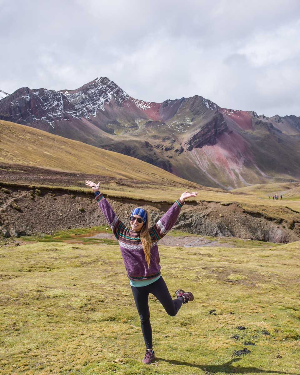 Bailey on the hike up to Rainbow Mountain