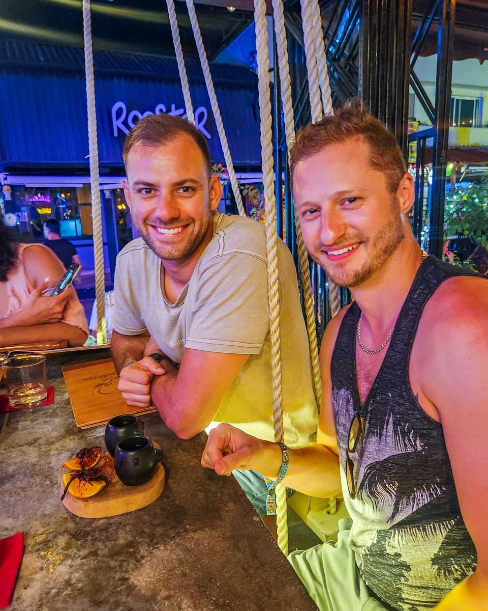 Daniel and his friend party on Isla Mujeres