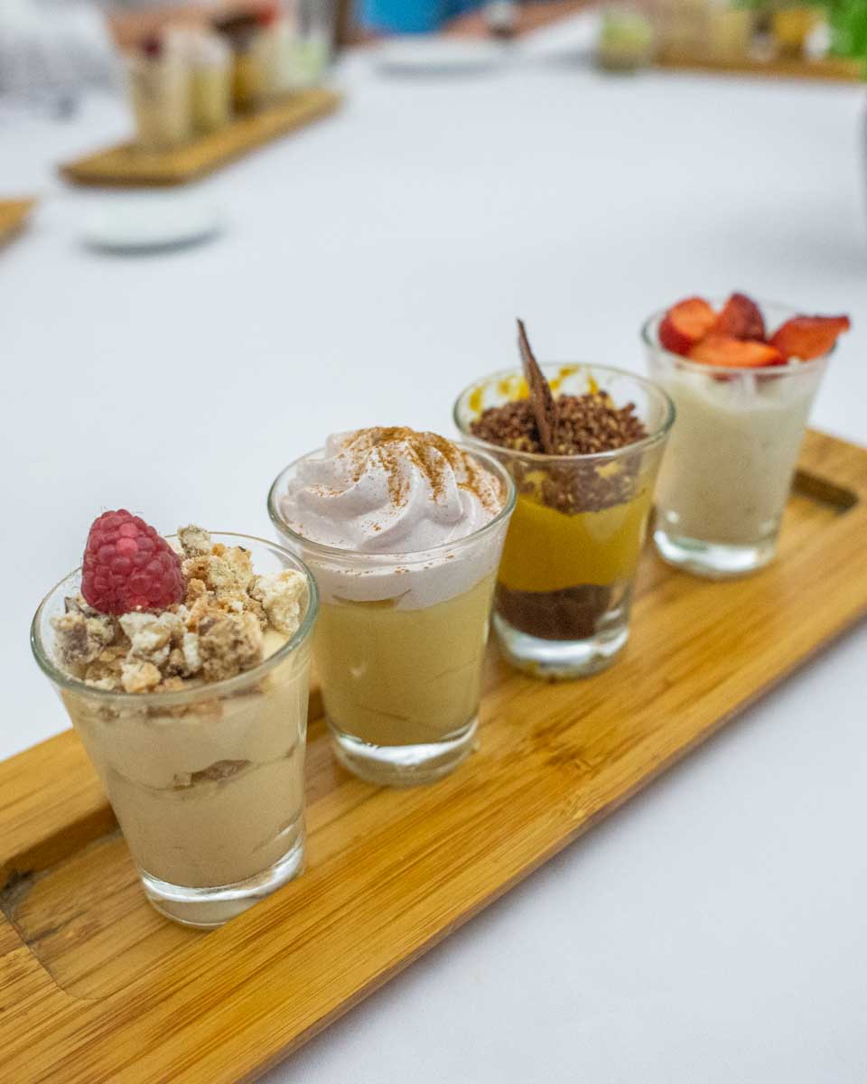 Dessert on a food tour in Lima, Peru