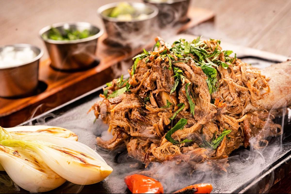 Pulled pork sandwich at Porfirio’s in Cancún, Mexico