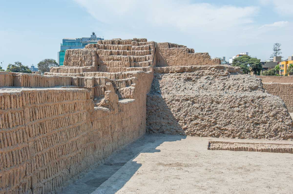 Huaca Pucllana Ruins in downtown Lima, Peru