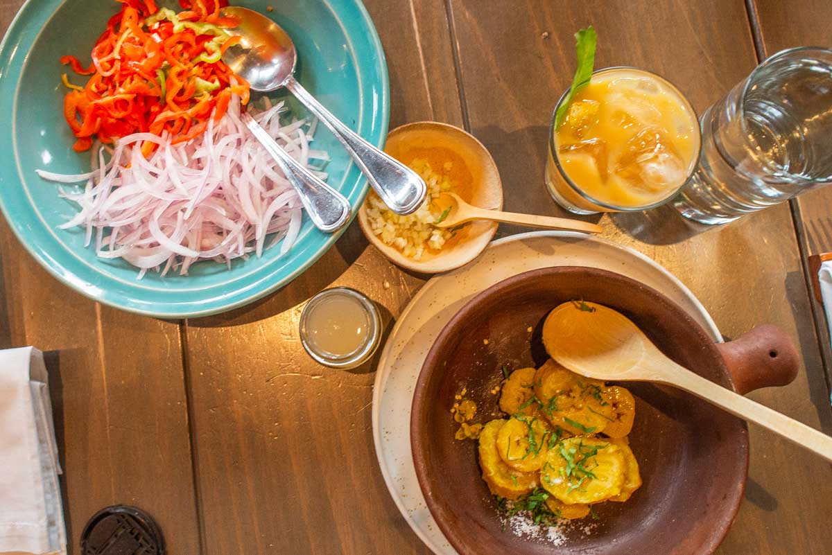 Ingridients on a cooking class in Peru