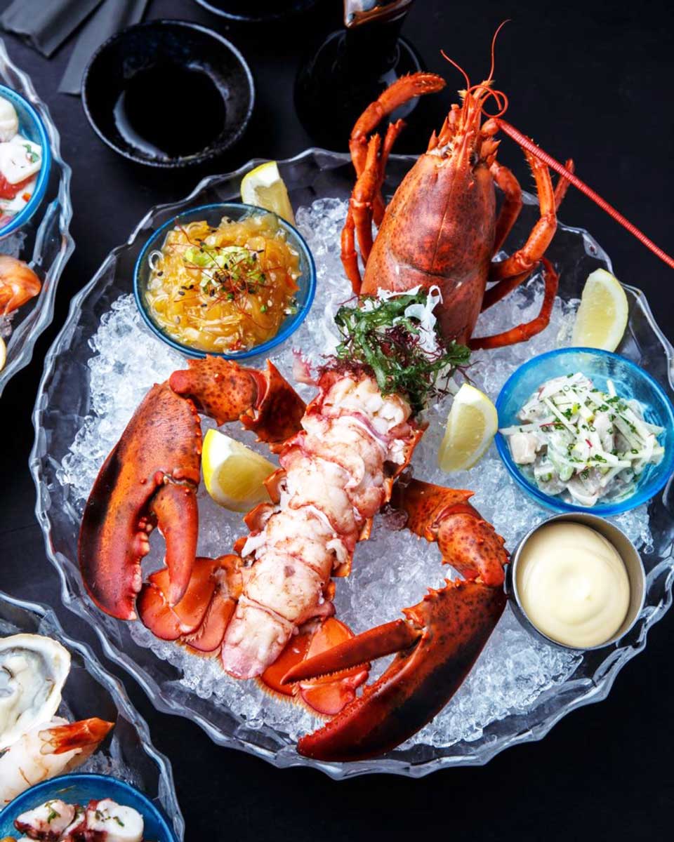 Fresh Atlantic Lobster at the Blue Water Cafe in Yaletown, Vancouver