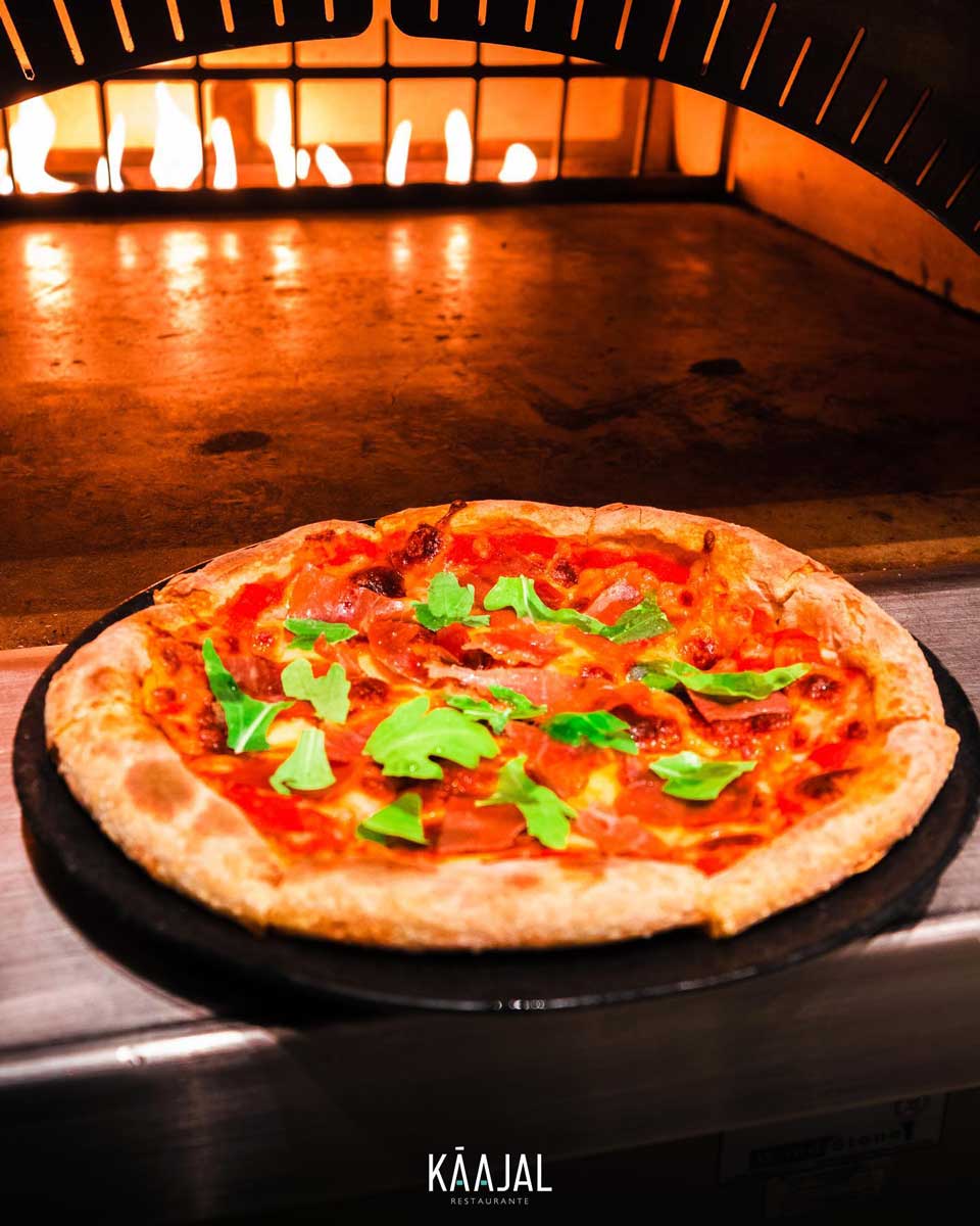 Pizza Margarita from Restaurante Käajal, in Cancun, Mexico