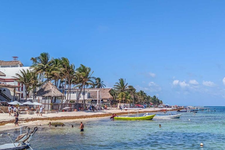 Waterfront of Puerto Morelos, Mexico