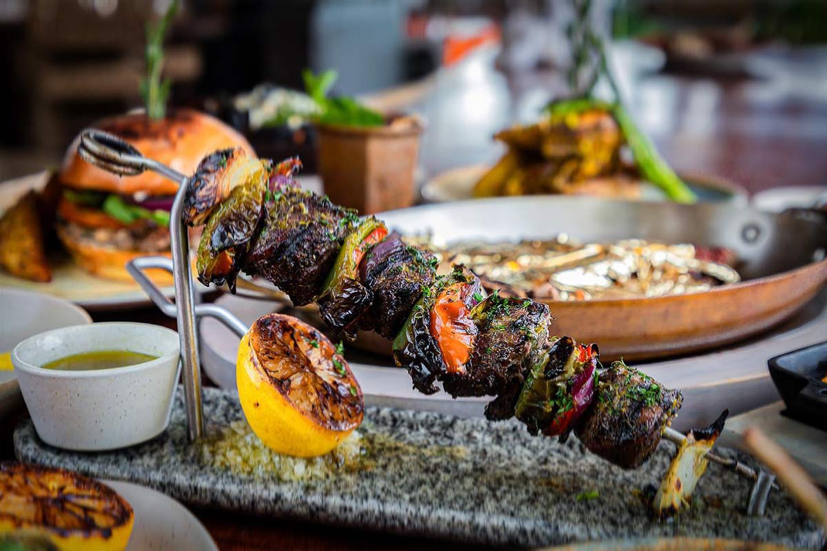 Lamb Skewers from Ilios Greek Estiatorio in Cancun, Mexico