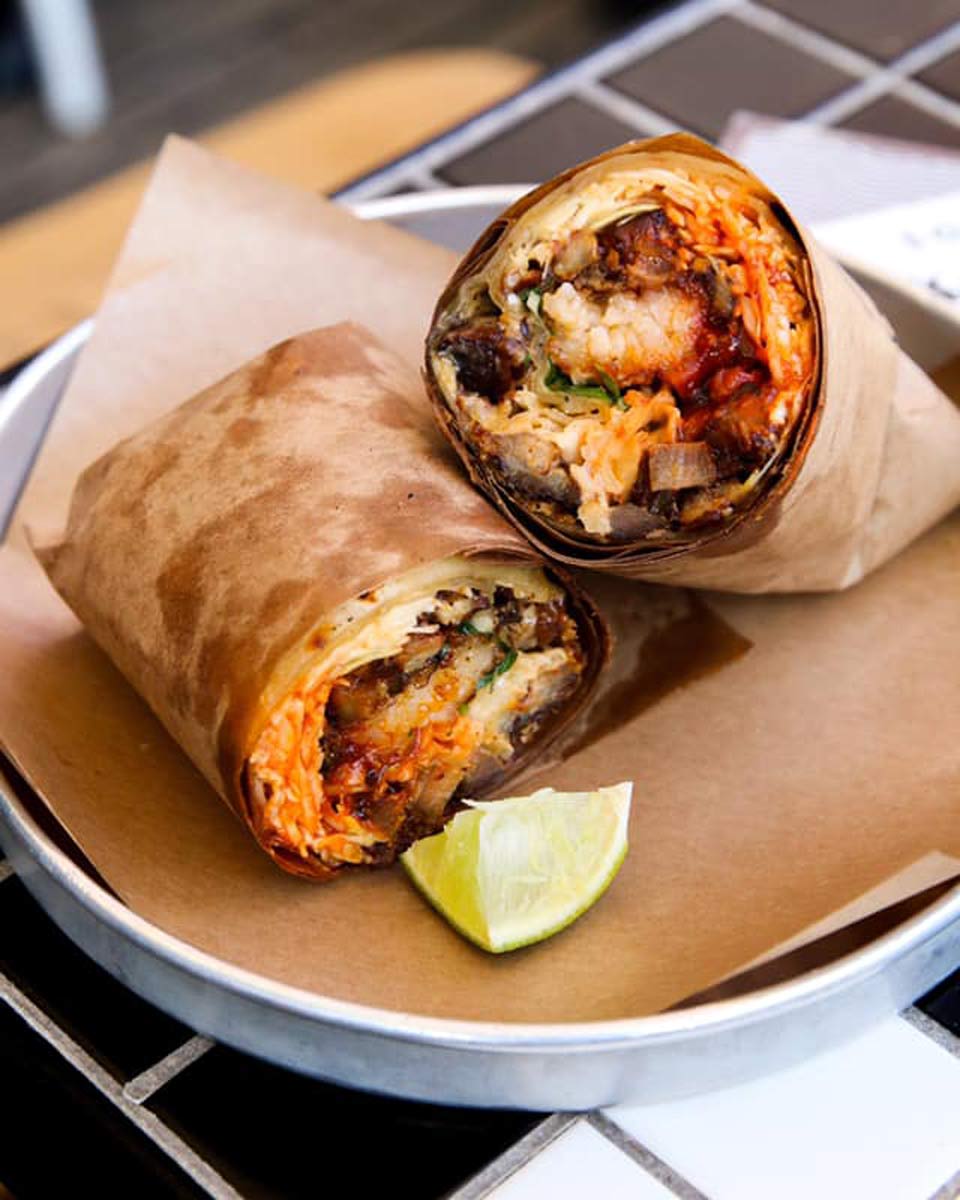 Burrito at Tacofino in Gastown, Canada