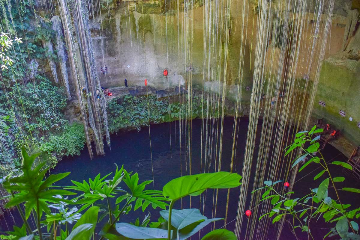 Cenote Ik Kil from above