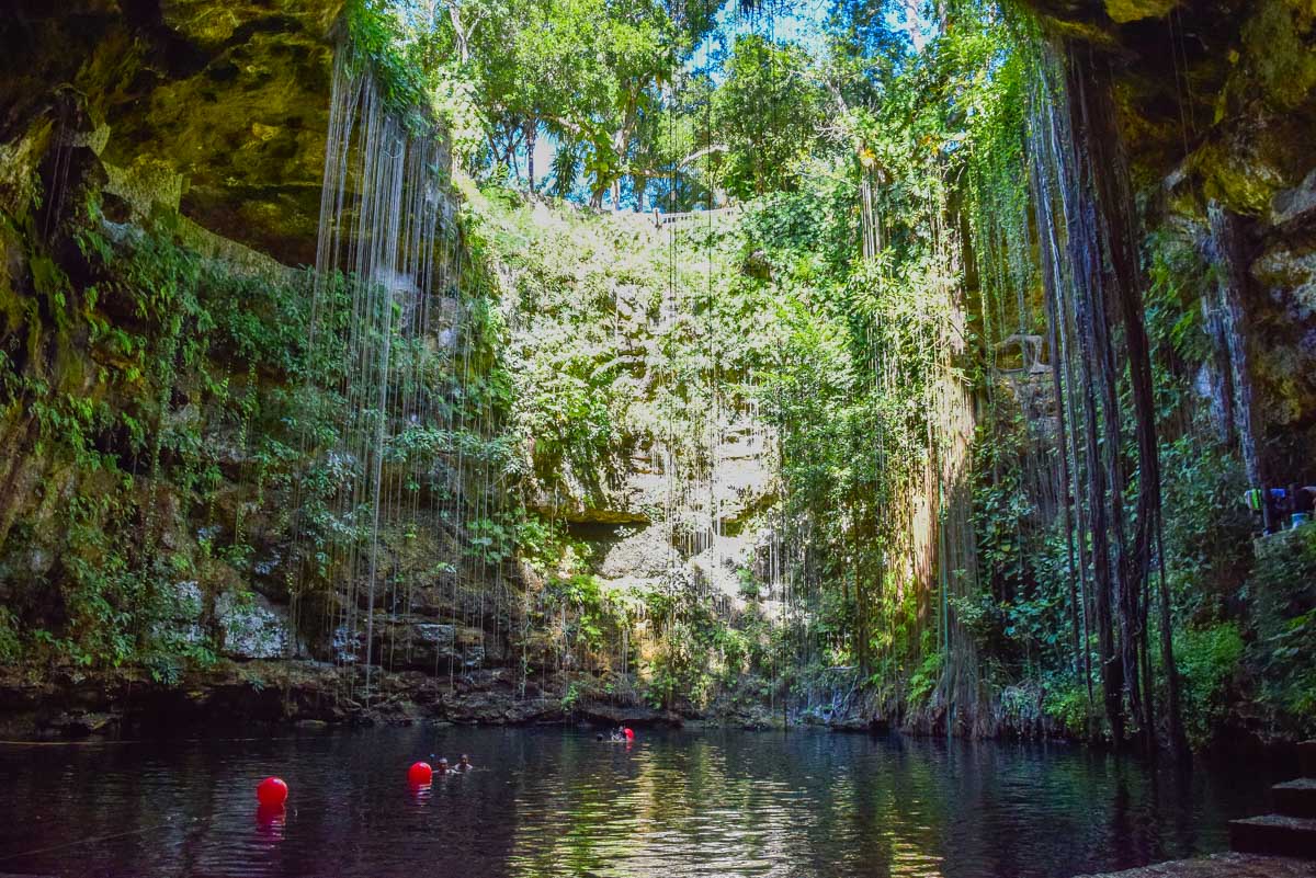 Cenote Ik Kil from the swimming platform