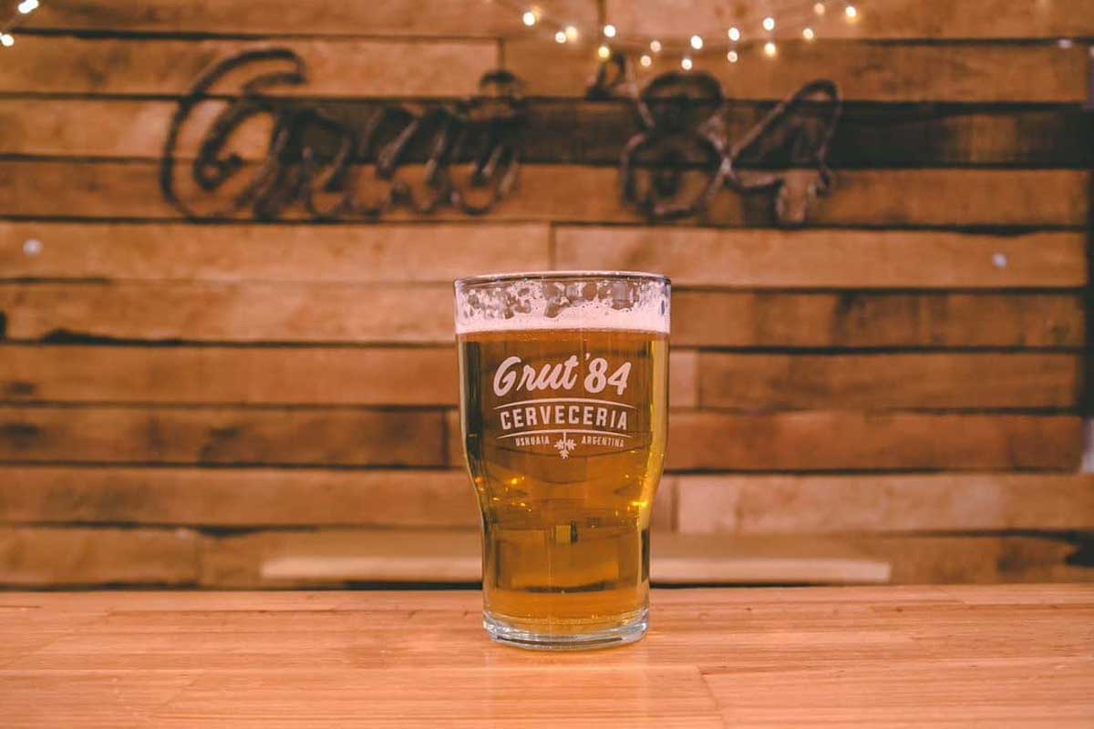 A beer at Cervecería Grut '84 brewery in Ushuaia, Argentina