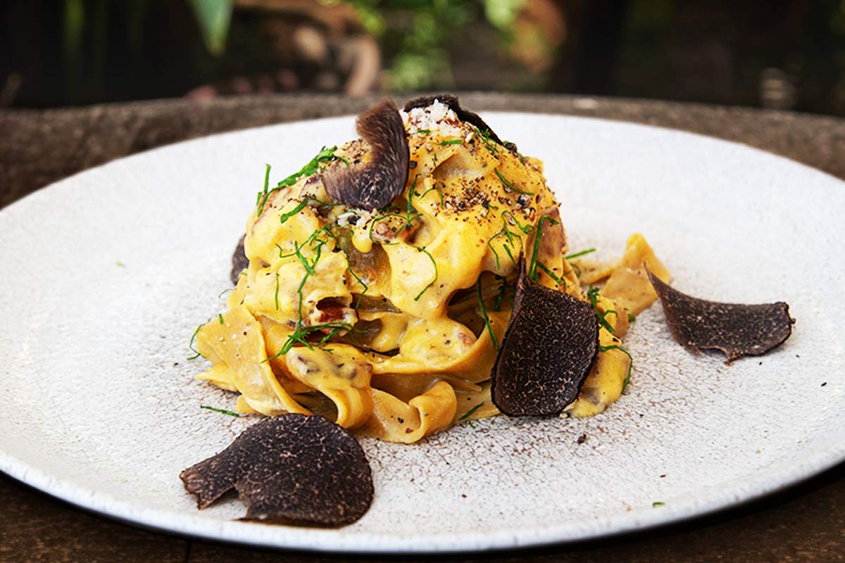 Fettuccine Alla Carbonara al Tartufo in Parole Tulum, Mexico