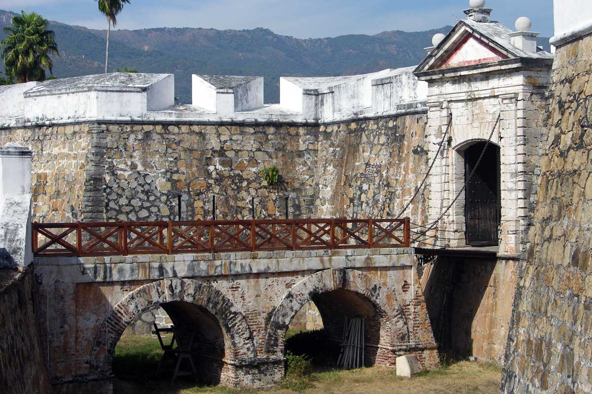 Inside Fort of San Diego in Acapulco, Mexico