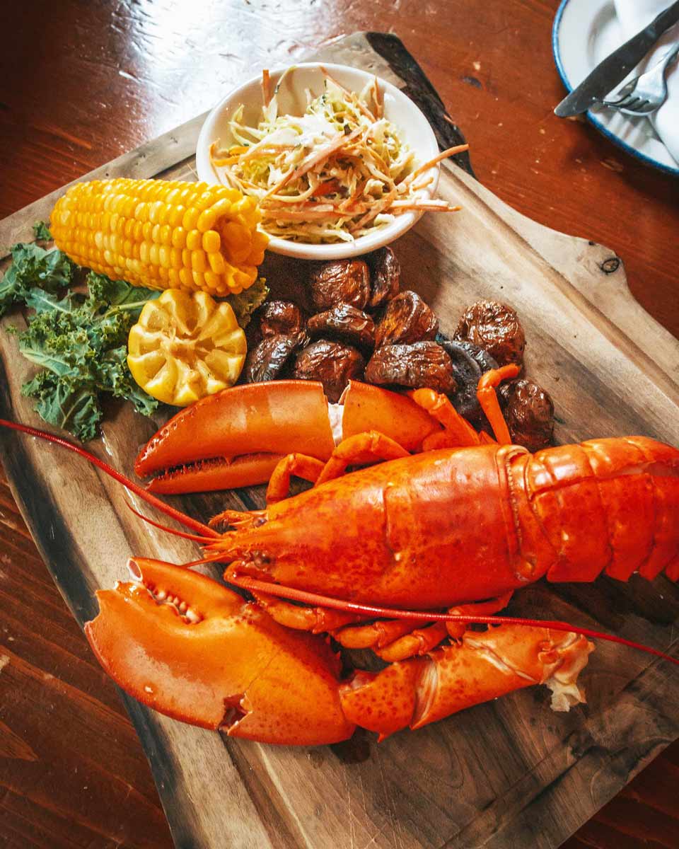Cooked lobster at Rodney's Oyster House in Gastown, Canada