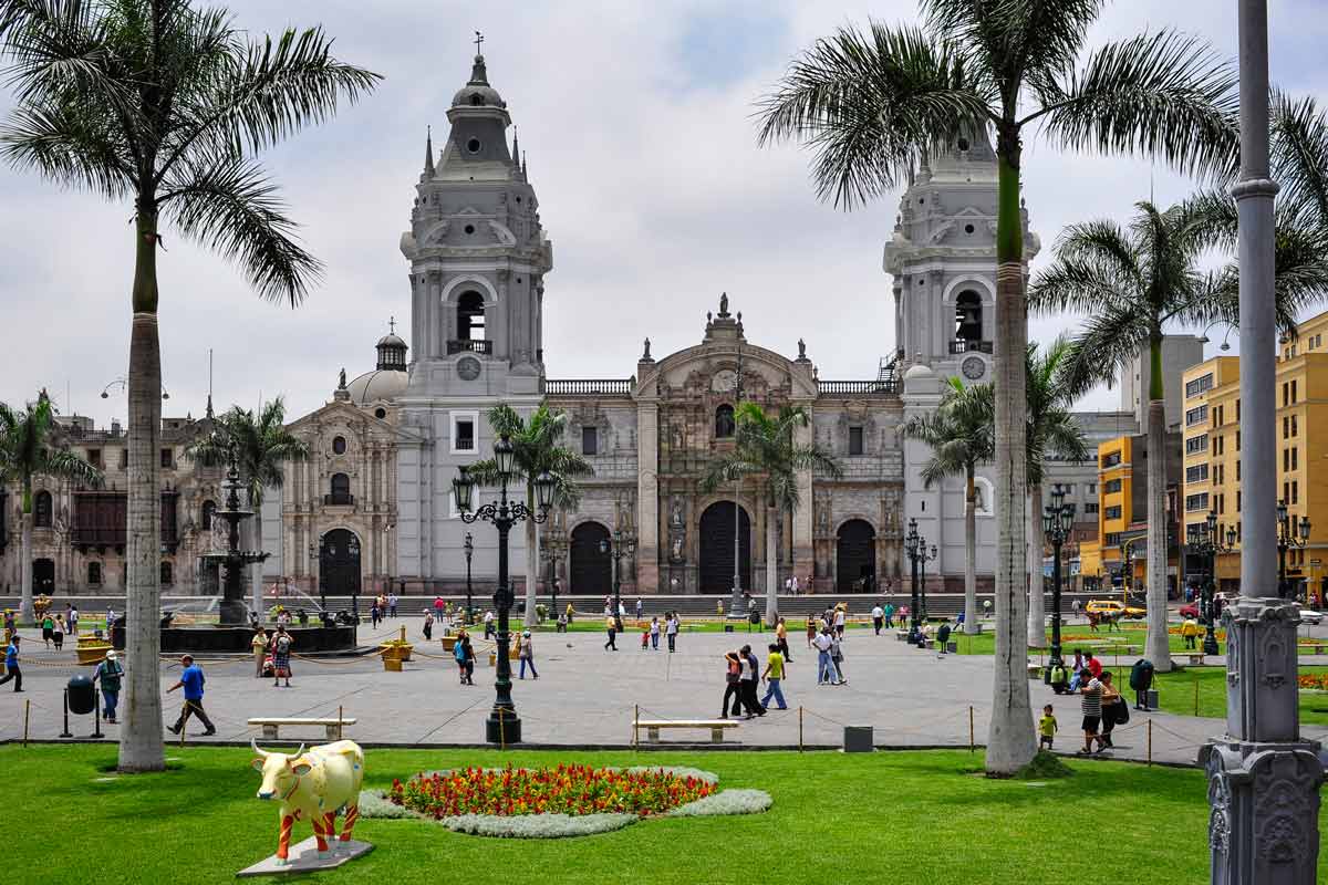 view of Plaza de las Armas square in Santiago, Chile