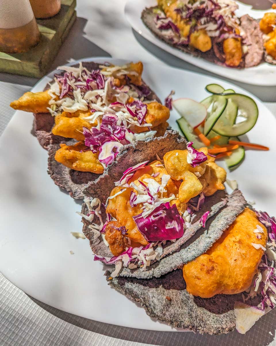 Tacos we tried on a food tour in Tulum, Mexico