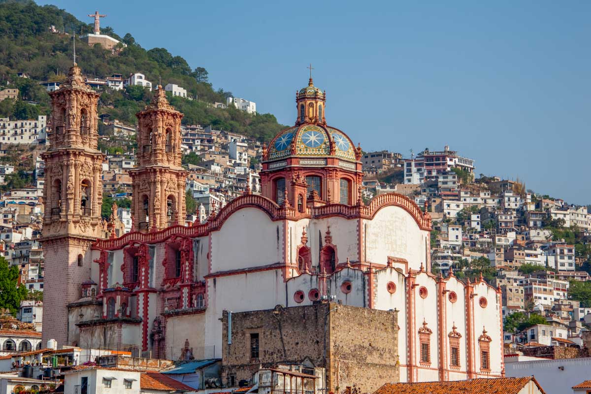 The cathedral in Taxco, Mexico