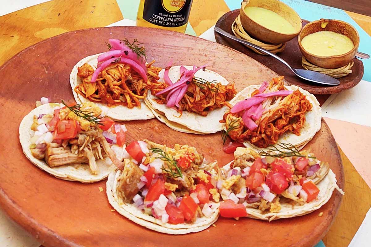 tacos at Casa Taviche in Oaxaca, Mexico