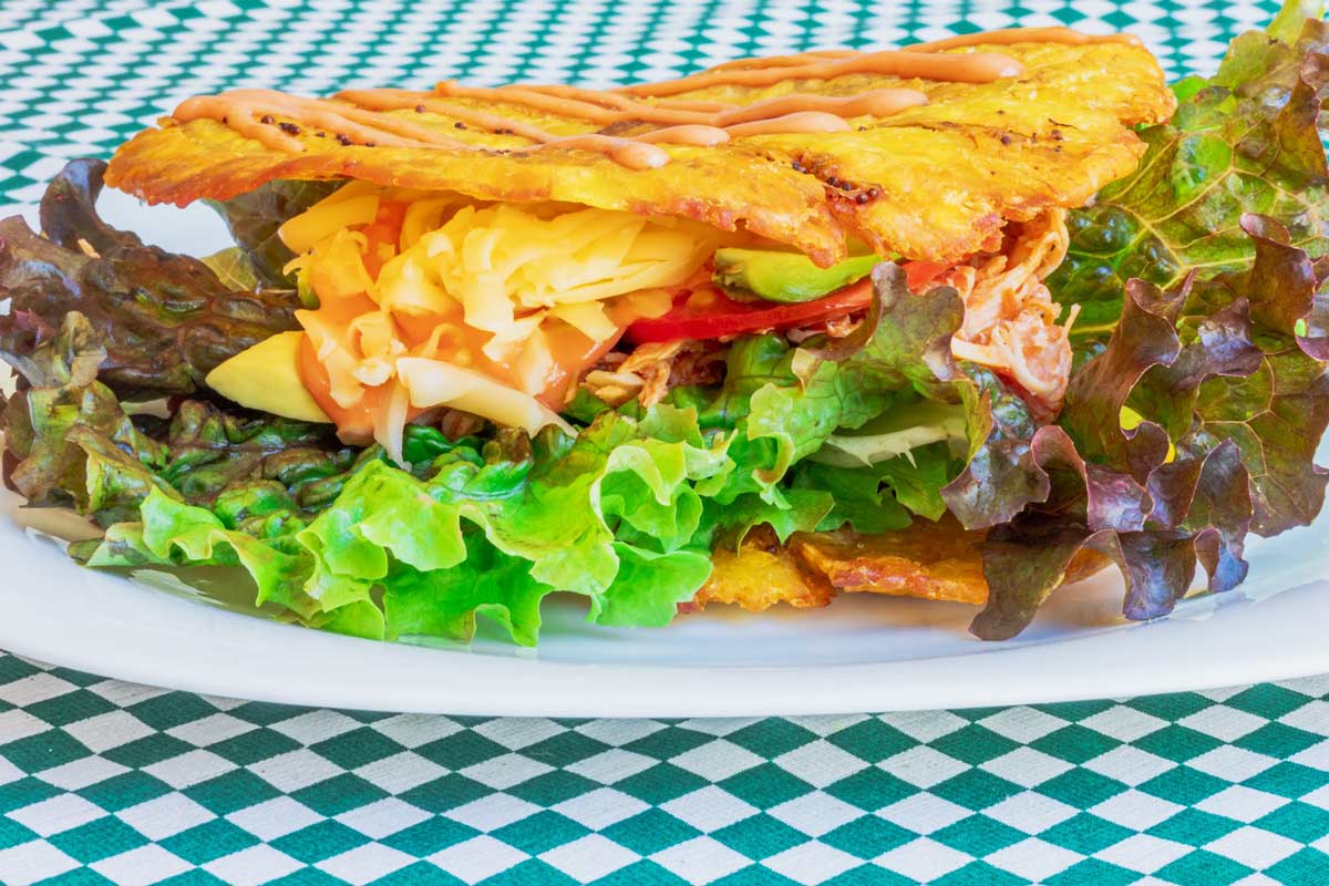 Stuffed food at MI Kfé Sabor Venezolano in Playa Del Carmen, Mexico