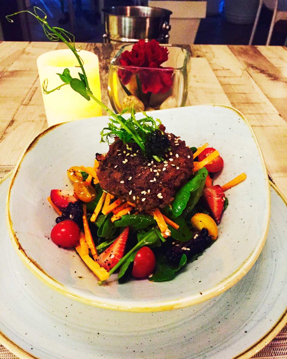 salad at Oh lala! in Playa Del Carmen, Mexico