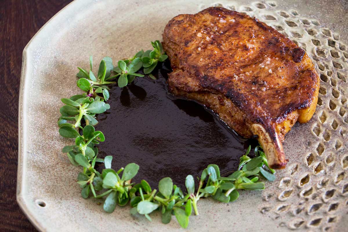 Black mole with steak at Pitiona in Oaxaca, Mexico