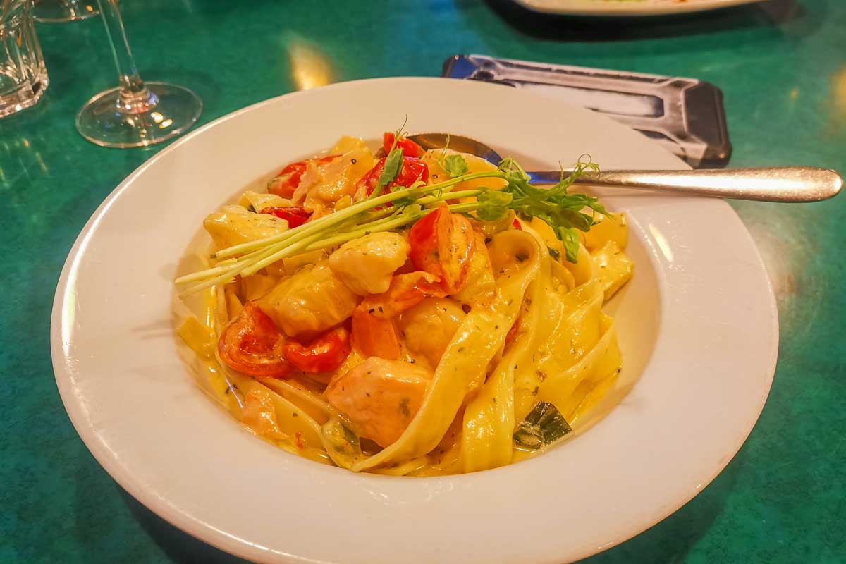 A pasta dish at Pizza Bella Roma, Fremantle