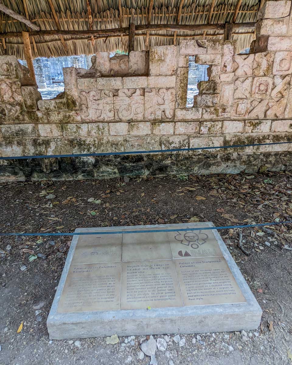 A stone description at Chichen Itza, Mexico