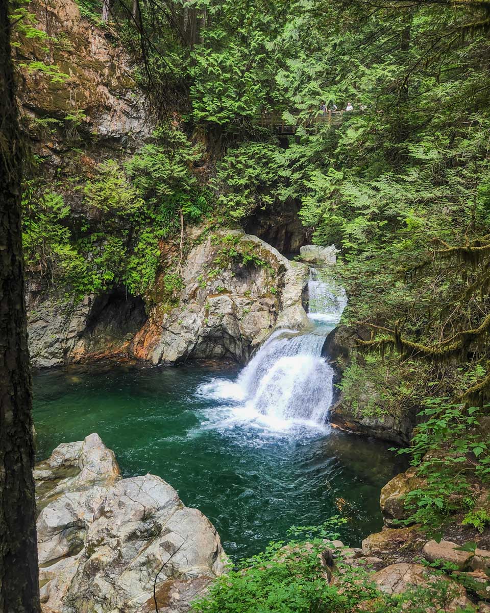 A waterfall in Lynn Canyon, Vancouver