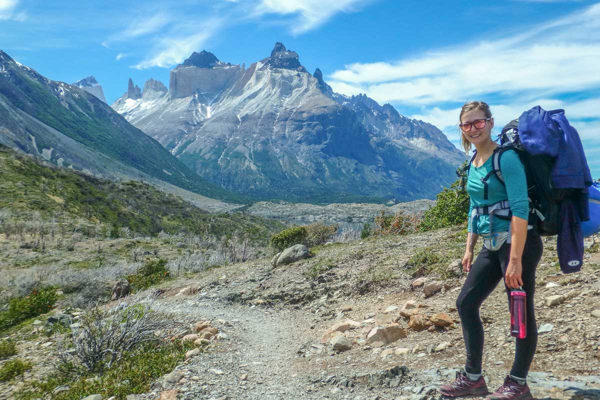 Bailey with the Torres in the background