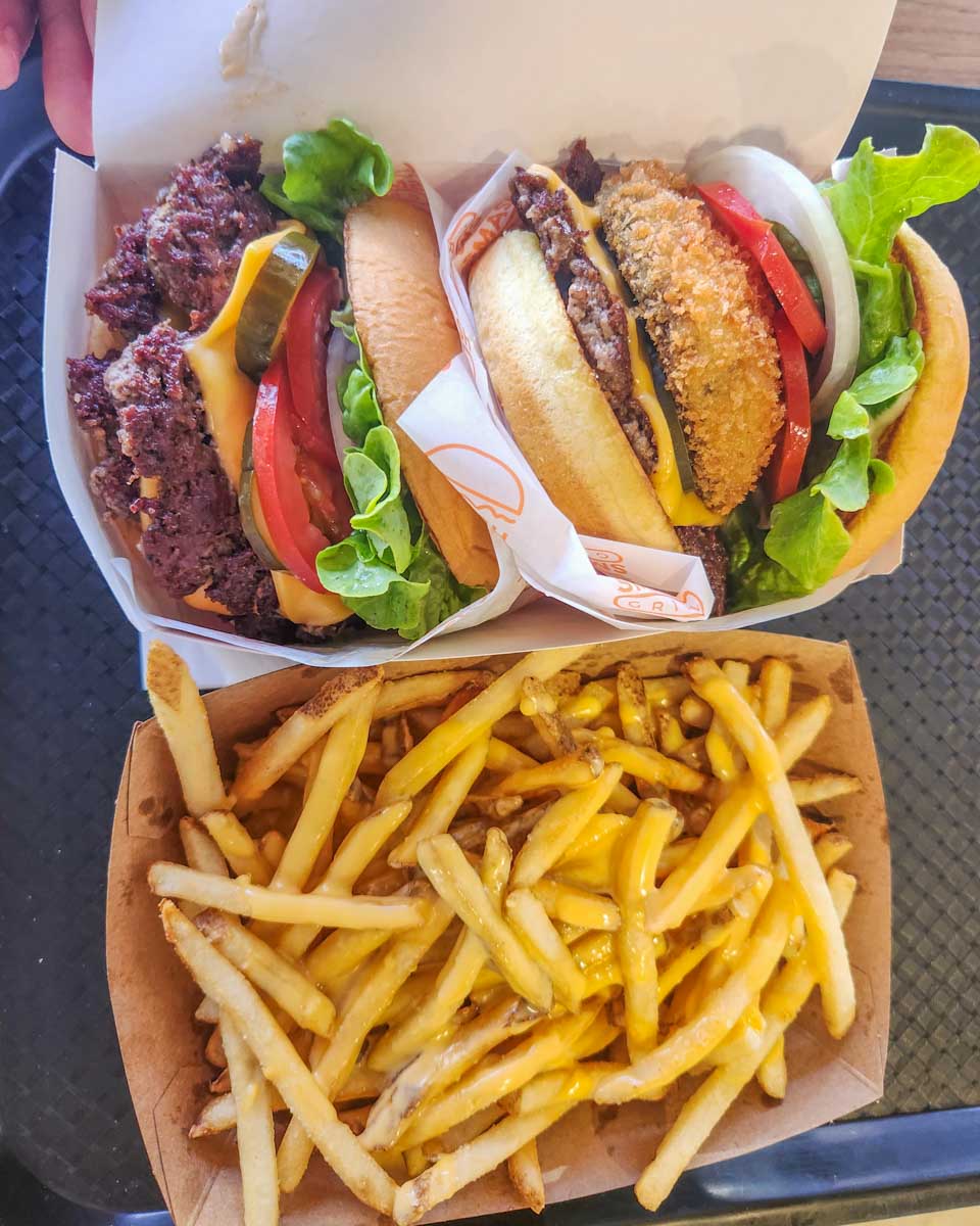 Burgers and fries at Smash Grill in Fremantle