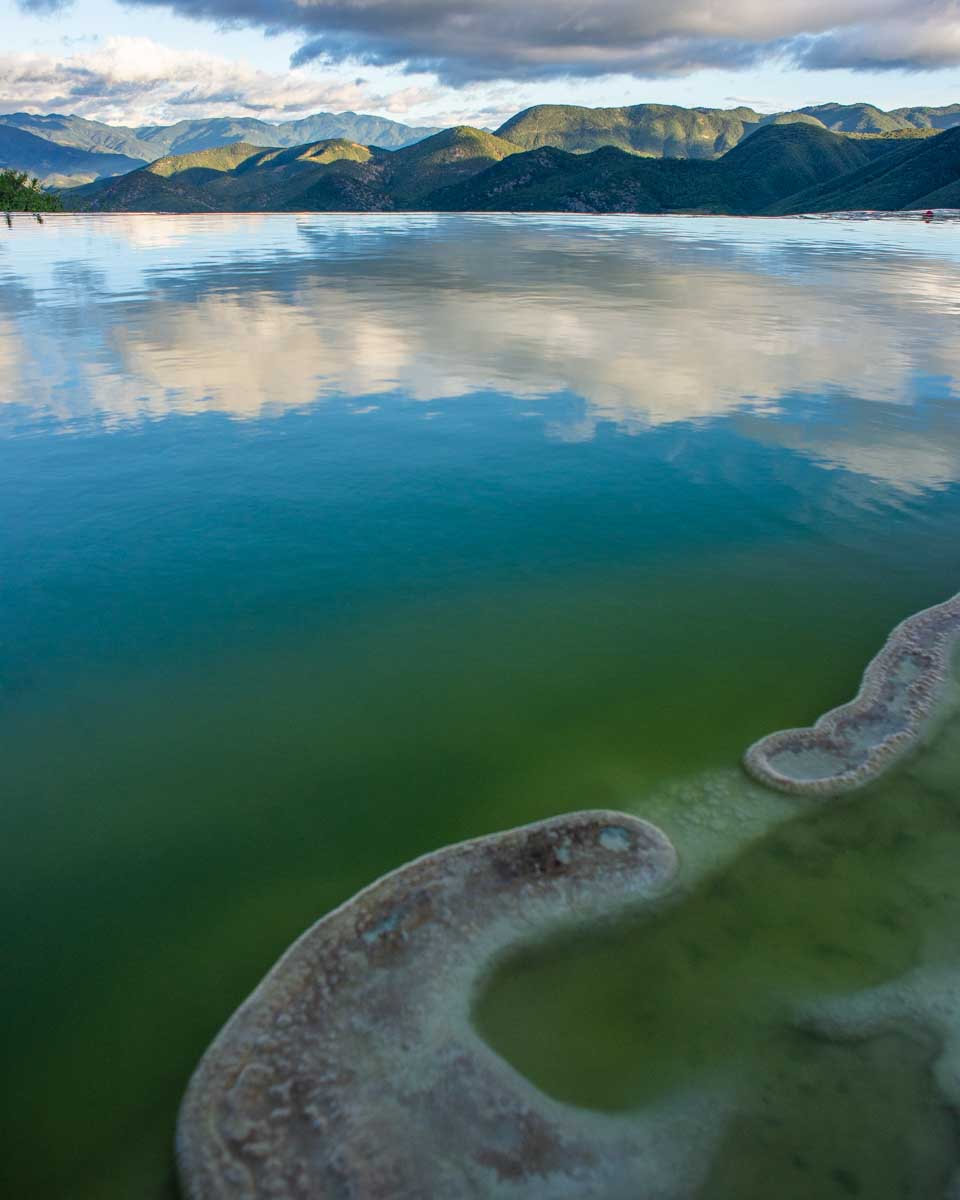 Close up of the water at Hierve El Agua, mexico